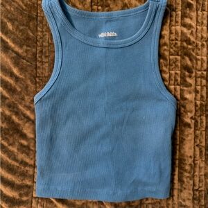 wild fable Blue Ribbed Tank